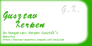 gusztav kerpen business card